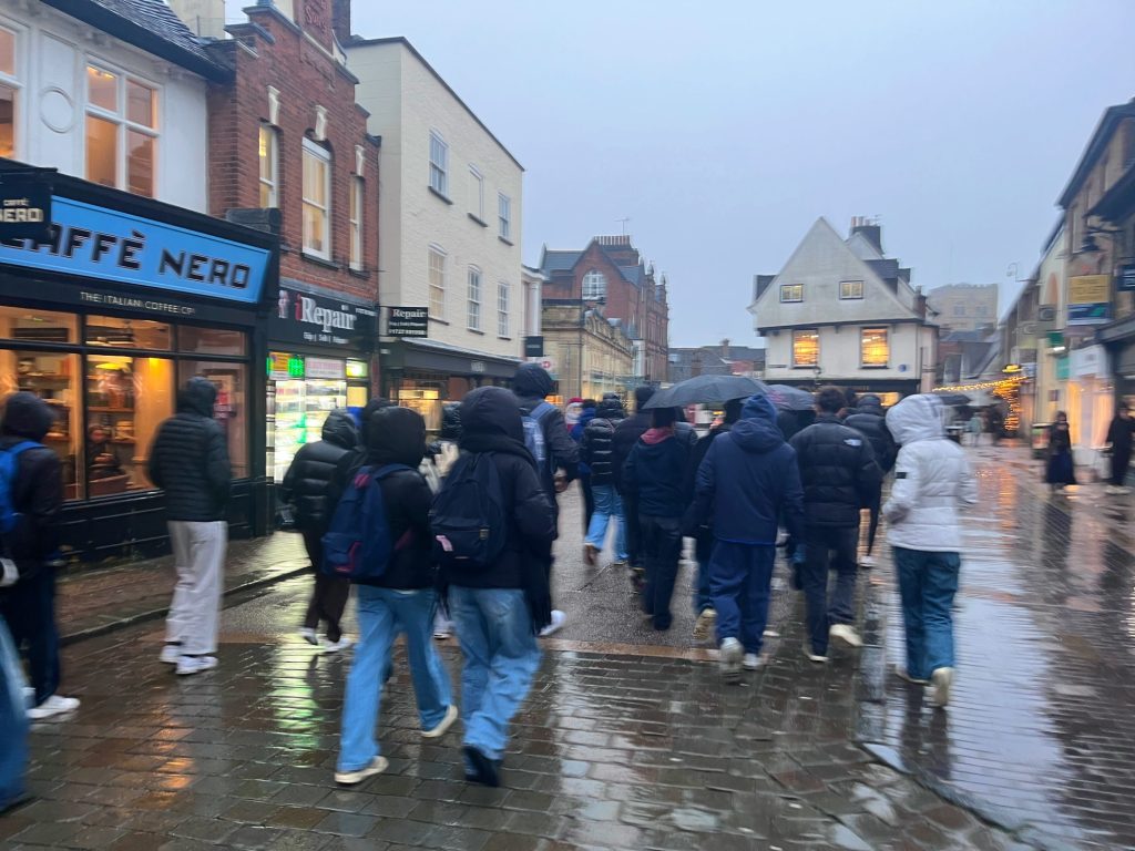 Saint Albans sous la pluie